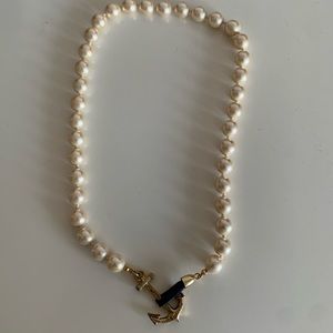 Kiel James Patrick Valerie Pearl Anchor Necklace